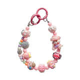 Maxbell Keychain Bag Pendant Lovely Gift DIY Decoration for Anniversary Travel Lover pink