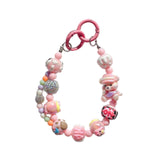 Maxbell Keychain Bag Pendant Lovely Gift DIY Decoration for Anniversary Travel Lover pink