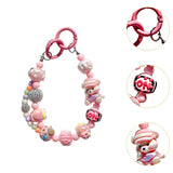 Maxbell Keychain Bag Pendant Lovely Gift DIY Decoration for Anniversary Travel Lover pink