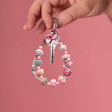 Maxbell Keychain Bag Pendant Lovely Gift DIY Decoration for Anniversary Travel Lover pink