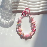 Maxbell Keychain Bag Pendant Lovely Gift DIY Decoration for Anniversary Travel Lover pink