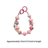 Maxbell Keychain Bag Pendant Lovely Gift DIY Decoration for Anniversary Travel Lover pink