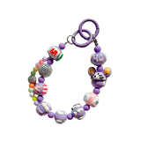 Maxbell Keychain Bag Pendant Lovely Gift DIY Decoration for Anniversary Travel Lover violet