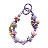 Maxbell Keychain Bag Pendant Lovely Gift DIY Decoration for Anniversary Travel Lover violet