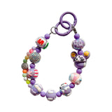 Maxbell Keychain Bag Pendant Lovely Gift DIY Decoration for Anniversary Travel Lover violet