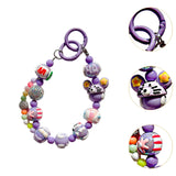 Maxbell Keychain Bag Pendant Lovely Gift DIY Decoration for Anniversary Travel Lover violet