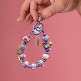 Maxbell Keychain Bag Pendant Lovely Gift DIY Decoration for Anniversary Travel Lover violet