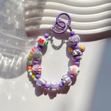 Maxbell Keychain Bag Pendant Lovely Gift DIY Decoration for Anniversary Travel Lover violet