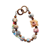 Maxbell Keychain Bag Pendant Lovely Gift DIY Decoration for Anniversary Travel Lover caramel