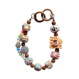 Maxbell Keychain Bag Pendant Lovely Gift DIY Decoration for Anniversary Travel Lover caramel