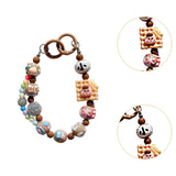 Maxbell Keychain Bag Pendant Lovely Gift DIY Decoration for Anniversary Travel Lover caramel