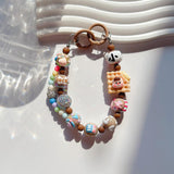 Maxbell Keychain Bag Pendant Lovely Gift DIY Decoration for Anniversary Travel Lover caramel