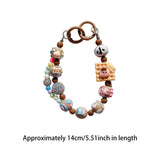 Maxbell Keychain Bag Pendant Lovely Gift DIY Decoration for Anniversary Travel Lover caramel