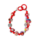 Maxbell Keychain Bag Pendant Lovely Gift DIY Decoration for Anniversary Travel Lover red