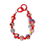 Maxbell Keychain Bag Pendant Lovely Gift DIY Decoration for Anniversary Travel Lover red