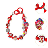 Maxbell Keychain Bag Pendant Lovely Gift DIY Decoration for Anniversary Travel Lover red