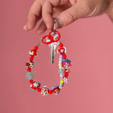 Maxbell Keychain Bag Pendant Lovely Gift DIY Decoration for Anniversary Travel Lover red