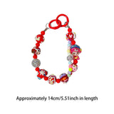 Maxbell Keychain Bag Pendant Lovely Gift DIY Decoration for Anniversary Travel Lover red