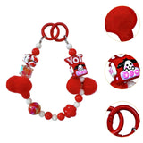 Maxbell Phone Charm DIY Decoration Purse Backpack Accessory for Kids Valentine's Day red