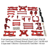 Maxbell RC Front Rear Arm Steering Cups Linkage Rod for 1:14 Scale RC 144018 Vehicle red