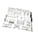 Maxbell RC Front Rear Arm Steering Cups Linkage Rod for 1:14 Scale RC 144018 Vehicle silver