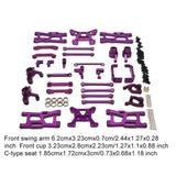 Maxbell RC Front Rear Arm Steering Cups Linkage Rod for 1:14 Scale RC 144018 Vehicle purple
