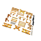 Maxbell RC Front Rear Arm Steering Cups Linkage Rod for 1:14 Scale RC 144018 Vehicle gold