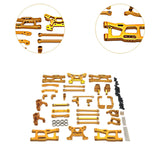 Maxbell RC Front Rear Arm Steering Cups Linkage Rod for 1:14 Scale RC 144018 Vehicle gold