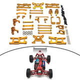 Maxbell RC Front Rear Arm Steering Cups Linkage Rod for 1:14 Scale RC 144018 Vehicle gold