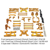 Maxbell RC Front Rear Arm Steering Cups Linkage Rod for 1:14 Scale RC 144018 Vehicle gold