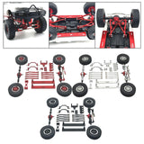 Maxbell 1/16 RC Upgrades Kit Front and Rear Shock Tower for C64 Model Truck DIY Accs red