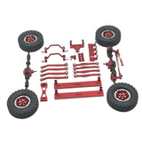Maxbell 1/16 RC Upgrades Kit Front and Rear Shock Tower for C64 Model Truck DIY Accs red