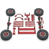 Maxbell 1/16 RC Upgrades Kit Front and Rear Shock Tower for C64 Model Truck DIY Accs red
