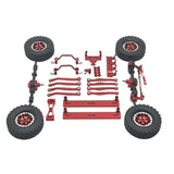 Maxbell 1/16 RC Upgrades Kit Front and Rear Shock Tower for C64 Model Truck DIY Accs red