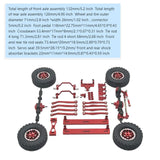 Maxbell 1/16 RC Upgrades Kit Front and Rear Shock Tower for C64 Model Truck DIY Accs red