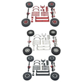 Maxbell 1/16 RC Upgrades Kit Front and Rear Shock Tower for C64 Model Truck DIY Accs red