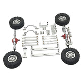 Maxbell 1/16 RC Upgrades Kit Front and Rear Shock Tower for C64 Model Truck DIY Accs argent