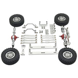 Maxbell 1/16 RC Upgrades Kit Front and Rear Shock Tower for C64 Model Truck DIY Accs argent