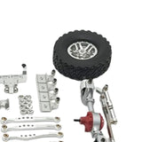 Maxbell 1/16 RC Upgrades Kit Front and Rear Shock Tower for C64 Model Truck DIY Accs argent