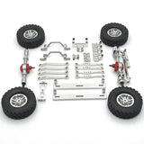 Maxbell 1/16 RC Upgrades Kit Front and Rear Shock Tower for C64 Model Truck DIY Accs argent