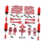 Maxbell 1/10 1/12 RC Car Upgrade Set Front and Rear Shock Absorbers for Wltoys 12402 Red