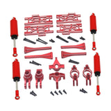 Maxbell 1/10 1/12 RC Car Upgrade Set Front and Rear Shock Absorbers for Wltoys 12402 Red