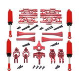 Maxbell 1/10 1/12 RC Car Upgrade Set Front and Rear Shock Absorbers for Wltoys 12402 Red