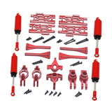 Maxbell 1/10 1/12 RC Car Upgrade Set Front and Rear Shock Absorbers for Wltoys 12402 Red