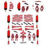 Maxbell 1/10 1/12 RC Car Upgrade Set Front and Rear Shock Absorbers for Wltoys 12402 Red