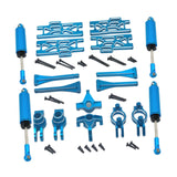 Maxbell 1/10 1/12 RC Car Upgrade Set Front and Rear Shock Absorbers for Wltoys 12402 Blue