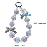 Maxbell Phone Charm Phone Keychains Purse Backpack Accessory for Birthday Gift Woman black