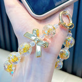 Maxbell Phone Charm Phone Keychains Purse Backpack Accessory for Birthday Gift Woman yellow