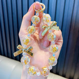 Maxbell Phone Charm Phone Keychains Purse Backpack Accessory for Birthday Gift Woman yellow