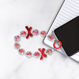 Maxbell Phone Charm Phone Keychains Purse Backpack Accessory for Birthday Gift Woman red